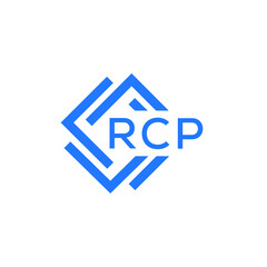 RCP technology letter logo design on white  background. RCP creative initials technology letter logo concept. RCP technology letter design.