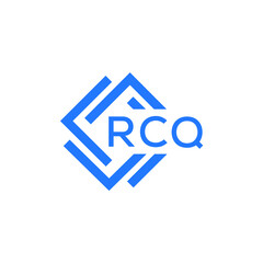 RCQ technology letter logo design on white  background. RCQ creative initials technology letter logo concept. RCQ technology letter design.