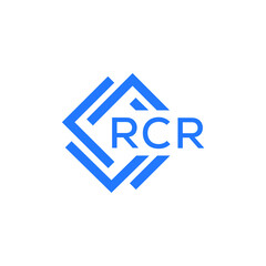 RCR technology letter logo design on white  background. RCR creative initials technology letter logo concept. RCR technology letter design.