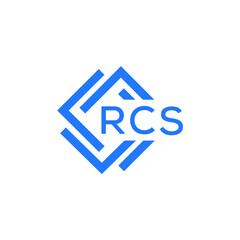 RCS technology letter logo design on white  background. RCS creative initials technology letter logo concept. RCS technology letter design.