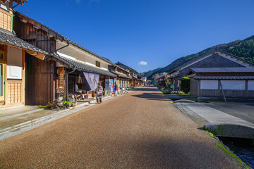 Fototapeta na wymiar 若狭町熊川宿伝統的建造物群保存地区