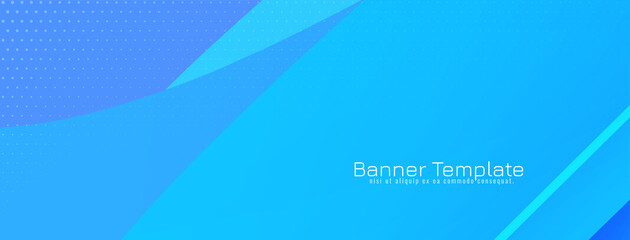 Elegant decorative wave style business banner design