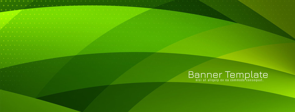 Modern Wave Style Green Business Banner Design