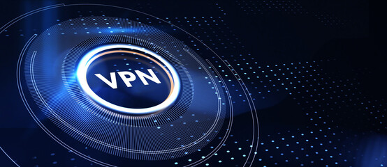Business, Technology, Internet and network concept. VPN network security internet privacy encryption concept. 3d illustration