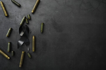 Colored ribbon symbol. Symbol of struggle. Background with ribbon.