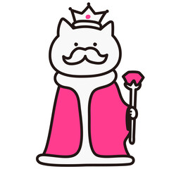 色加工ok　ねこ素材No.136 王様 