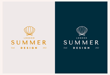 Vector abstract modern logo design templates in trendy linear style in golden colors - luxury and jewelry concepts for exclusive services and products, beauty and spa industry