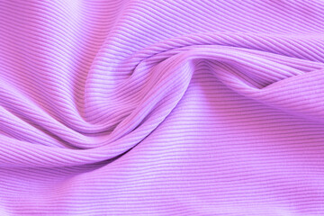 Very peri show texture of ribbed cotton fabric wave. Close up. Cotton clothing and textiles....