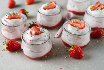 Summer strawberry mousse