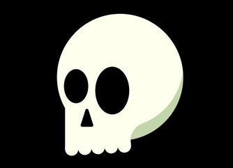Roger symbol. Pirate scull icon. Vector illustration.