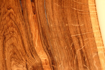 the oak texture is filled with epoxy resin