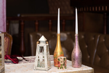 wedding table decoration, close-up