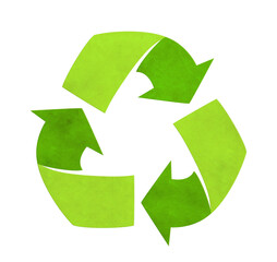 Fototapeta premium Arrows recycle symbol from paper. Reuse and renewable resources. Eco-friendly concept