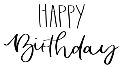 happy birthday handlettering