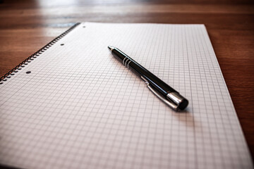 VISION stock image pen and paper