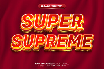 Super Supreme 3d editable text effect
