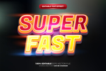 super fast cartoon movie cinematic 3d editable text effect