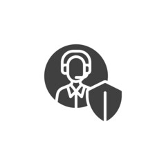 Insurance agent vector icon