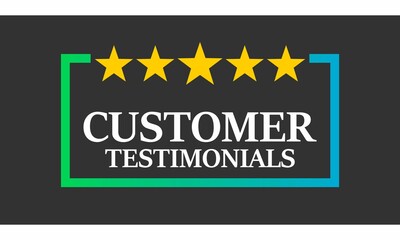 Customer testimonials logo template illustration