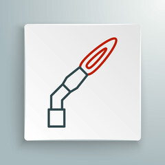 Line Welding torch icon isolated on white background. Colorful outline concept. Vector