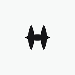 Initial letter H monogram logo.