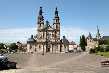 Fototapeta premium Der Dom St. Michael in Fulda. St. Michael, Fulda, Hessen, Deutschland, Europa -- The Cathedral of St. Michael in Fulda. St. Michael, Fulda, Hesse, Germany, Europe