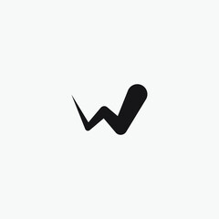 Initial letter W monogram logo.