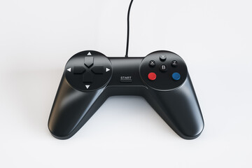 Entertainment concept with modern game joystick on light background. 3D rendering © Who is Danny