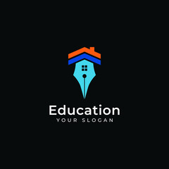 Premium education, school,  homeschool template vector
