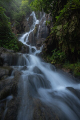 Naklejka premium beautiful waterfall in the forest