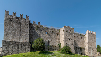 Fototapeta na wymiar The ancient Emperor's Castle in the historic center of Prato, Italy