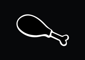 illustration of a chicken leg roast in vector art 