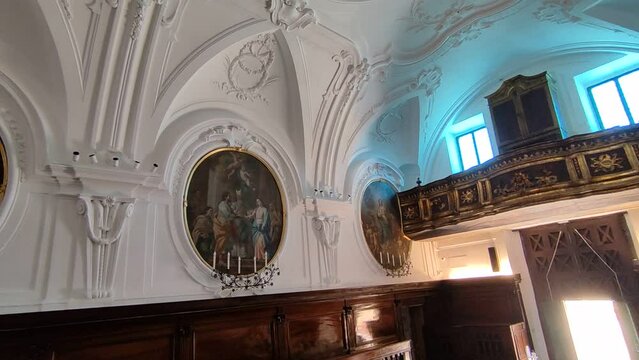 Forio - Panoramica interna della Chiesa di Santa Maria di Visitapoveri