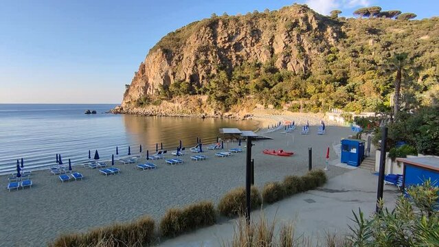 Forio - Panoramica della Spiaggia di San Montano al tramonto