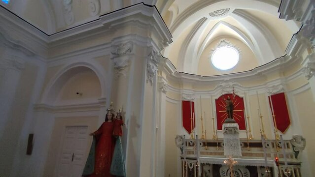 Forio &ndash; Panoramica interna della Chiesa di San Leonardo Abate