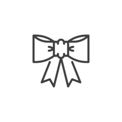 Ribbon Bow line icon