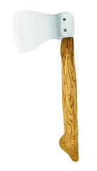 Watercolor hatchet for hiking, Hiking tool, Camping accessory, Axe