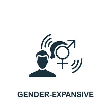Gender-Expansive icon. Monochrome simple Lgbt icon for templates, web design and infographics