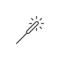 Sparkler line icon