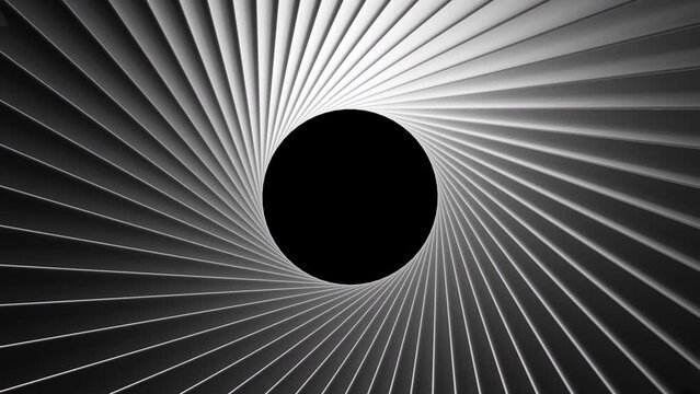 Abstract wavy moving metallic shapes animation. Metal elements forming interresting surface pattern. Seamless looping animation.