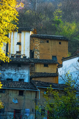 Fototapeta na wymiar Mountain scenery and ancient villages in Huangshan City, Anhui Province, China