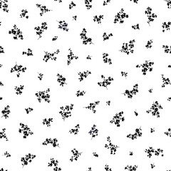 Seamless and beautiful flower illustration pattern,