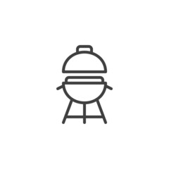 BBQ grill line icon