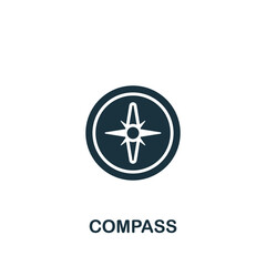 Compass icon. Monochrome simple Measuring icon for templates, web design and infographics