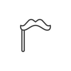 Mustache mask line icon