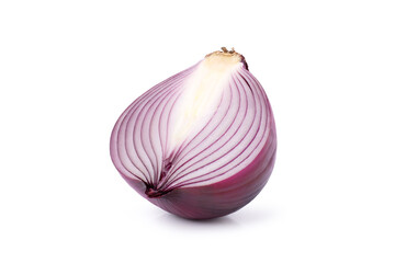 red onion isolated on white background