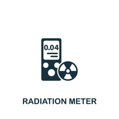 Radiation Meter icon. Monochrome simple Measuring icon for templates, web design and infographics