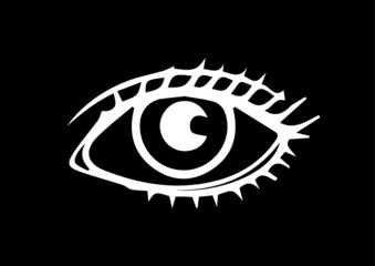 Obraz premium illustration of an eye in vector art 