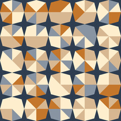 Abstract seamless geometric pattern of rhombuses and diagonals. Vector illustration