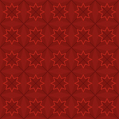 Abstract geometric pattern of stars and crosses. Seamless mosaic and tile. Vector illustration